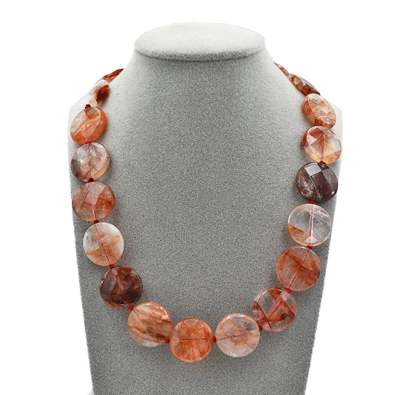 Collana in Quarzo Ematoide con chiusura in Argento 925