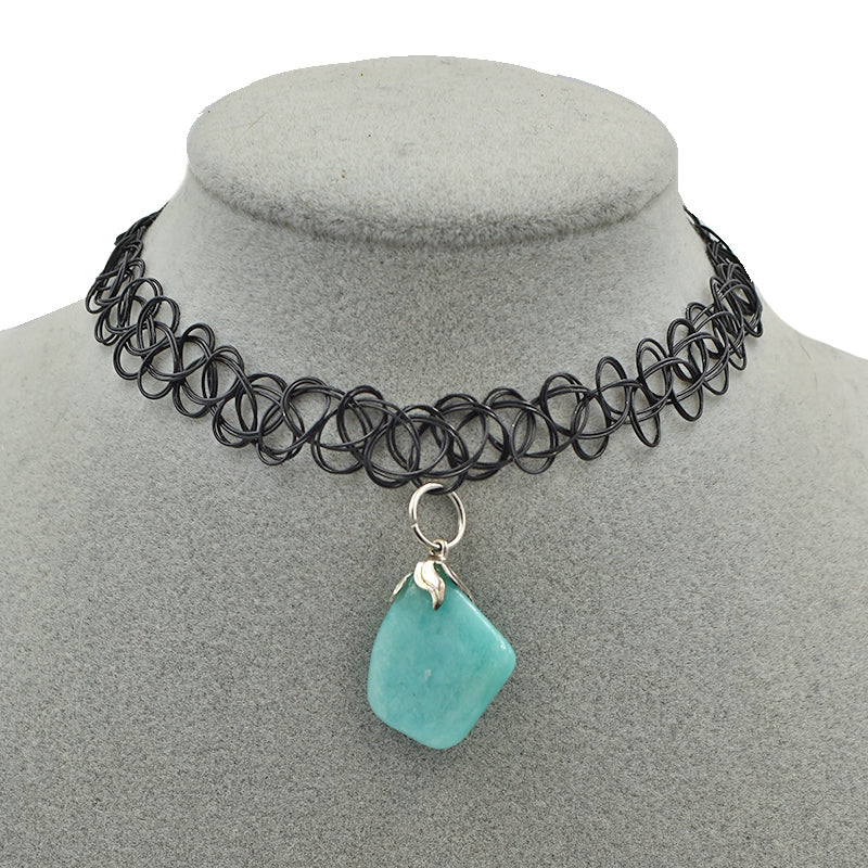 Choker con ciondolo in Amazzonite