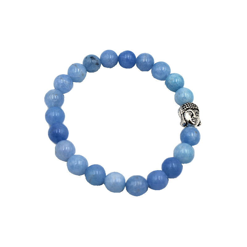 Bracciale in Calcite Blu con Buddha