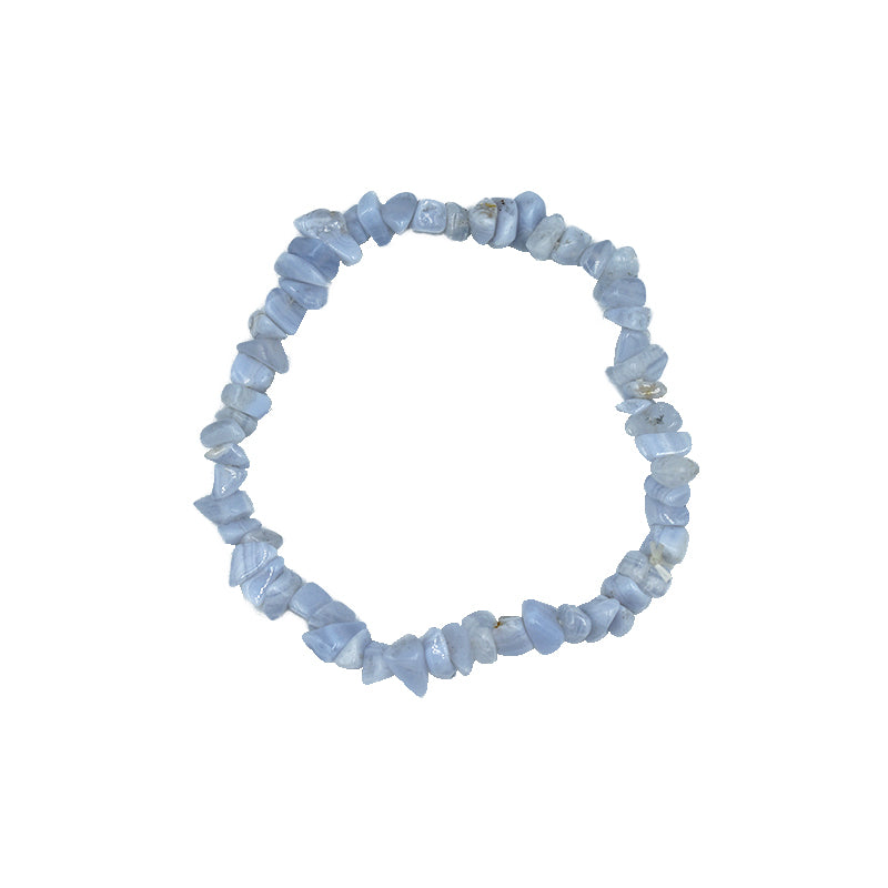 Bracciale in chips di Calcedonio Blu