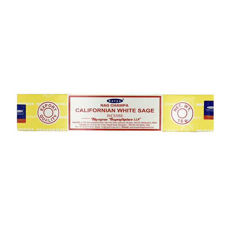 Incenso Satya Sai Baba - Californian White Sage (Salvia Bianca Californiana) 15gr