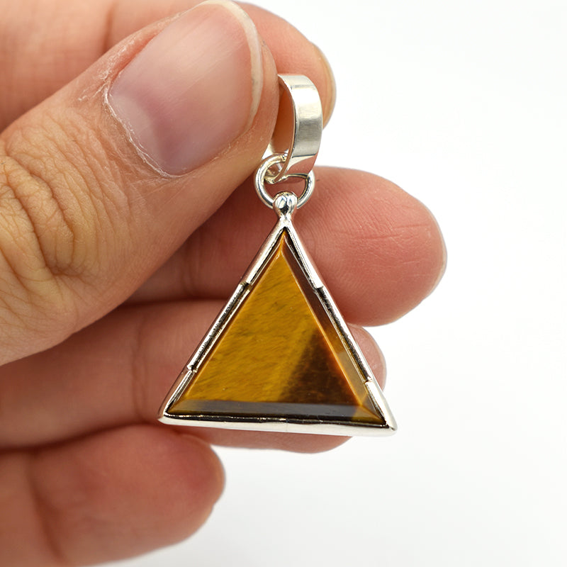 Ciondolo in Occhio di Tigre e in Argento 925