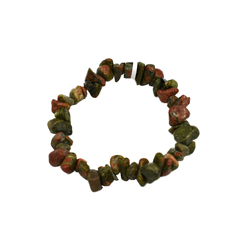 Bracciale in chips di Unakite