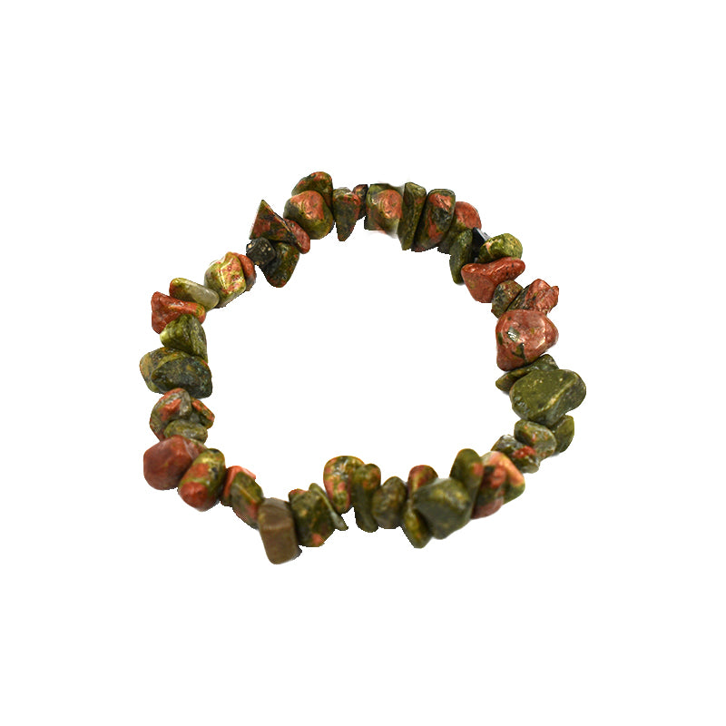 Bracciale in chips di Unakite
