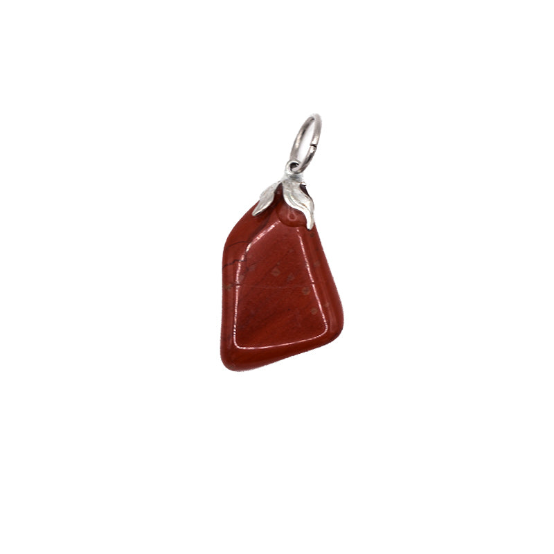 Ciondolo in Diaspro rosso burattato