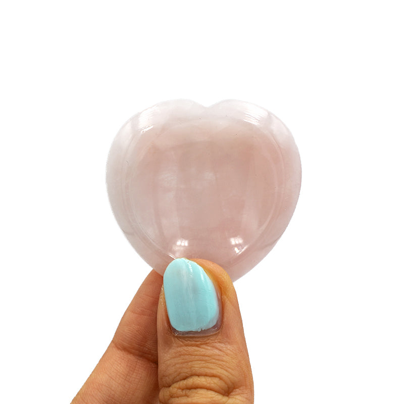 Cuore con incavo in Quarzo Rosa