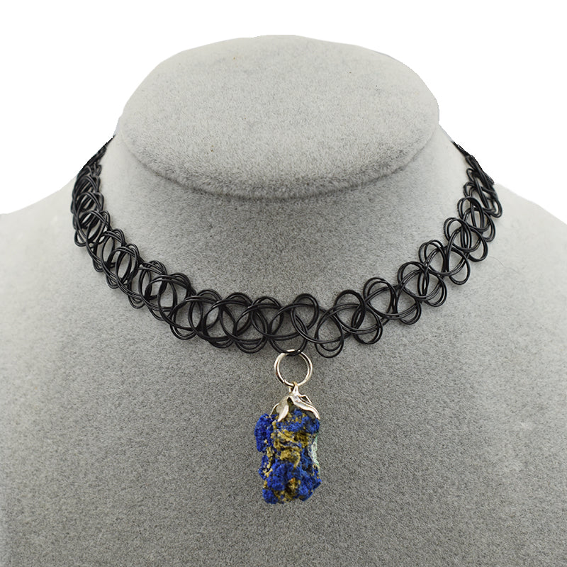 Choker con ciondolo in Azzurrite