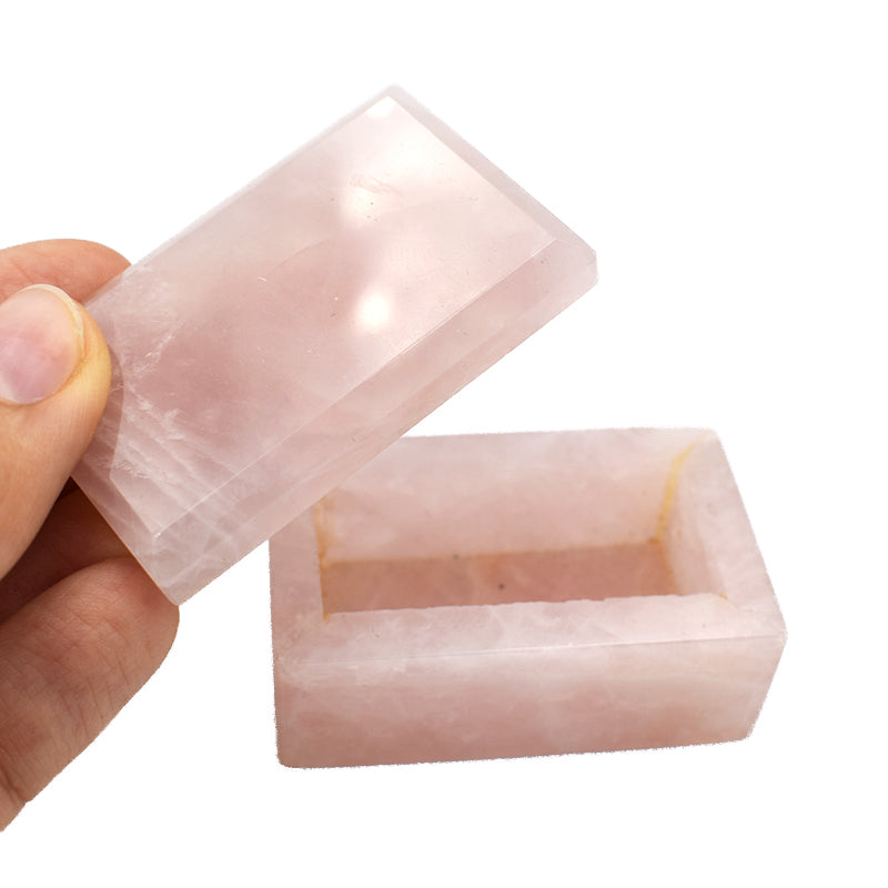 Scatola portaoggetti in Quarzo Rosa