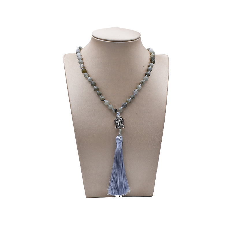 Mala tibetano in Labradorite