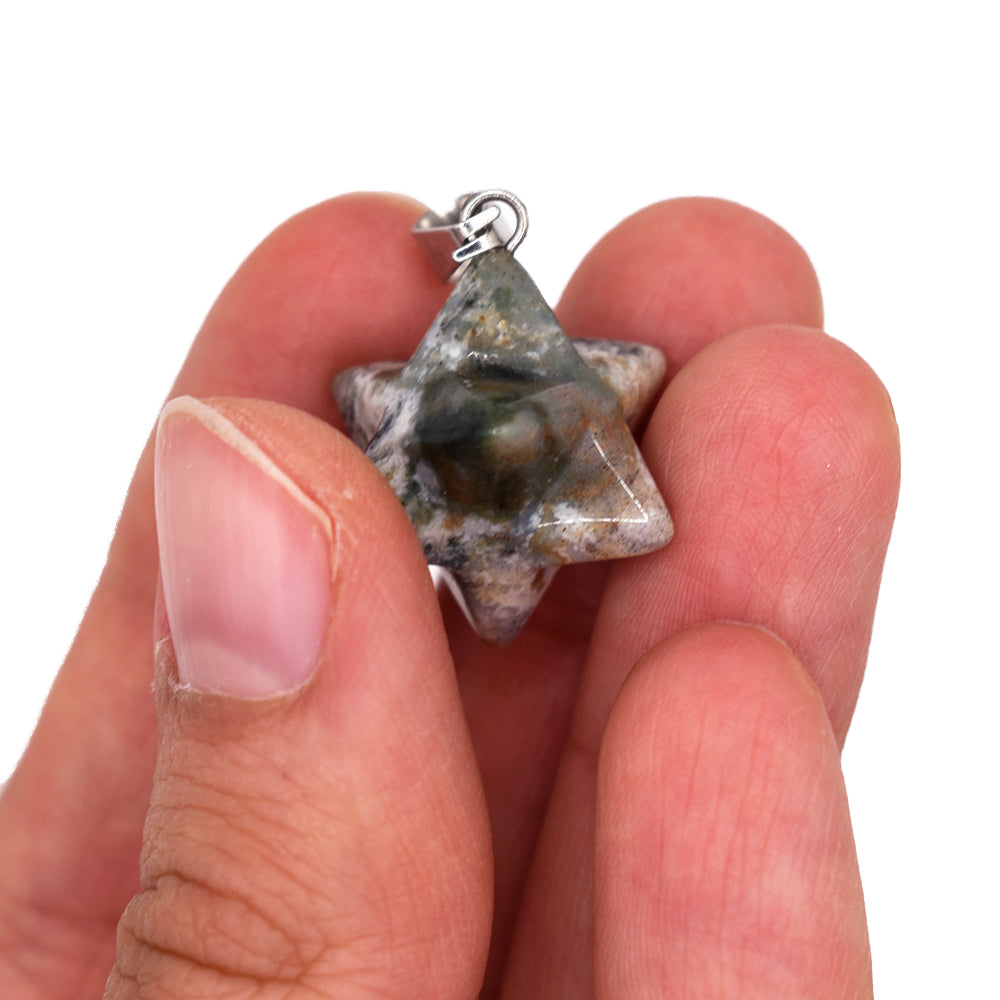 Ciondolo Merkaba in Agata Muschiata