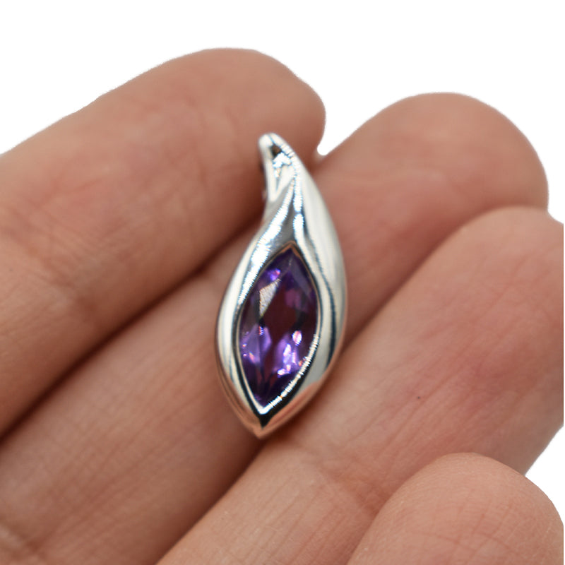 Ciondolo in Quarzo Ametista in Argento 925