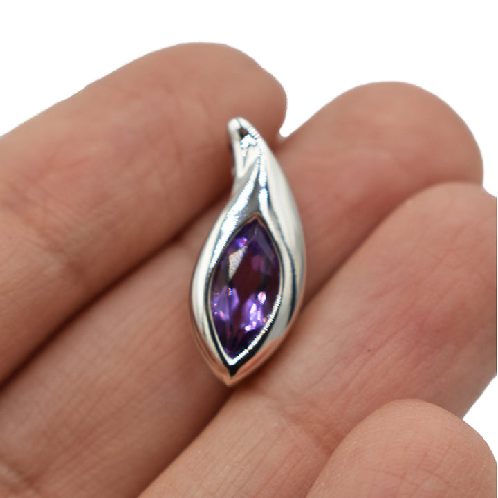 Ciondolo in Quarzo Ametista in Argento 925