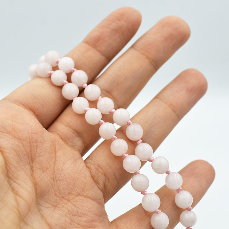 Mala tibetano in Quarzo Rosa