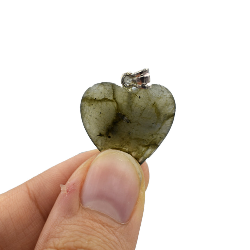 Ciondolo cuore in Labradorite