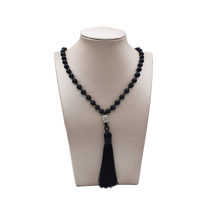 Mala tibetano in Pietra Lavica