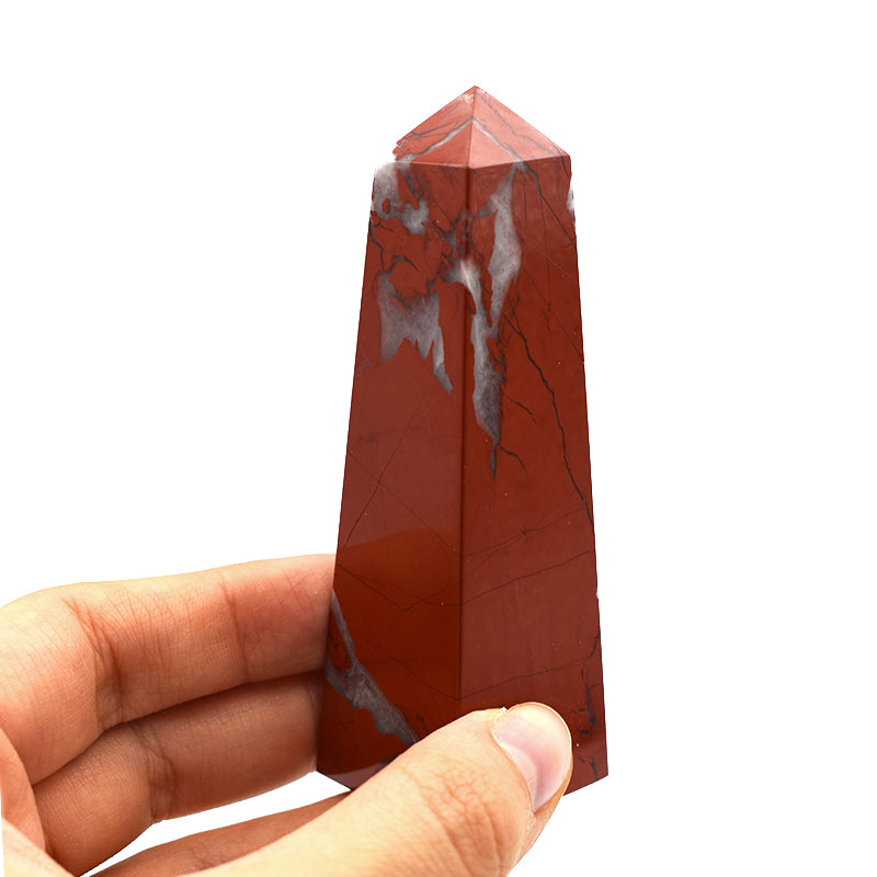 Obelisco in Diaspro Rosso