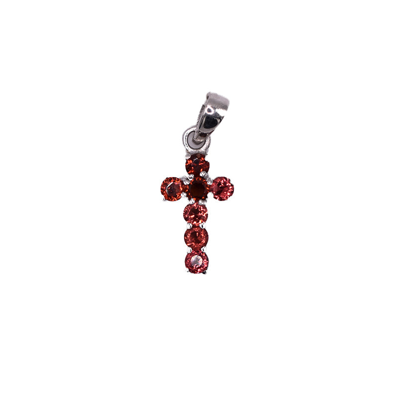 Ciondolo croce in Granato