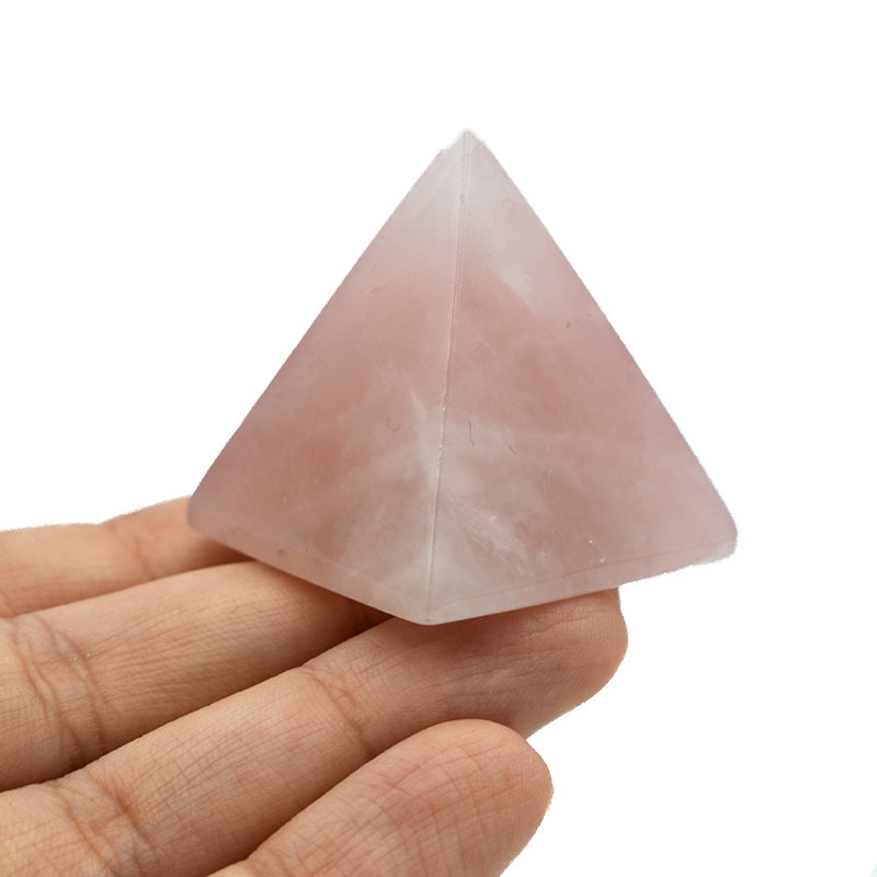 Piramide in Quarzo Rosa