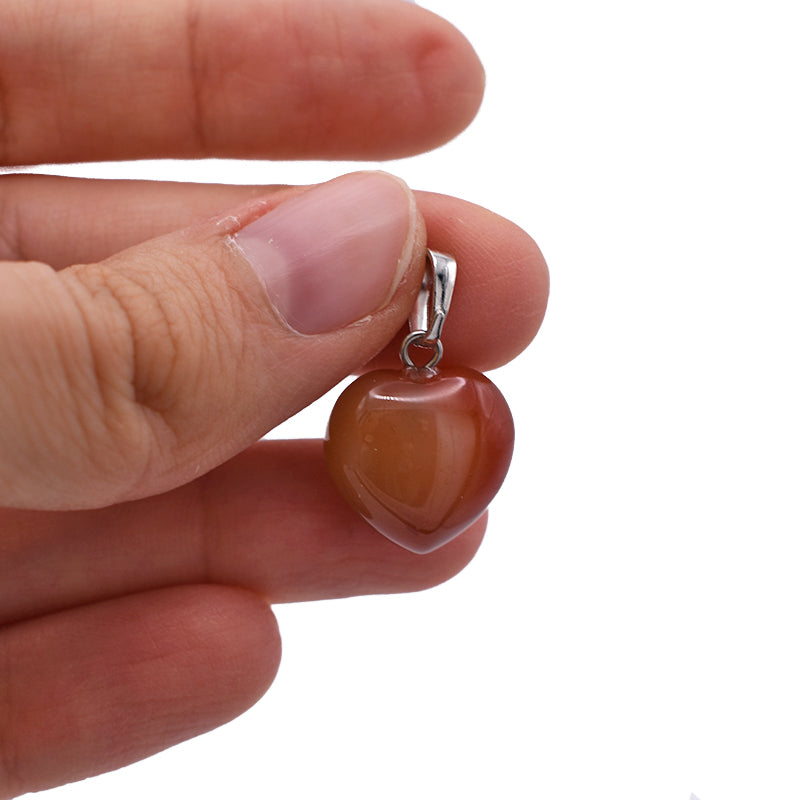 Ciondolo cuore piccolo in Corniola