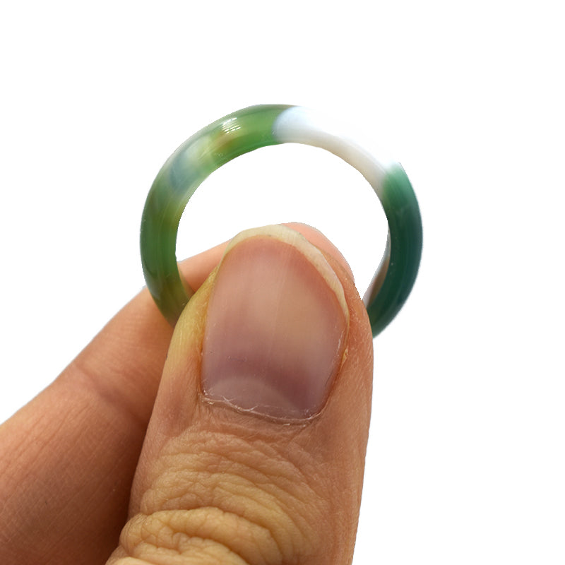 Anello in Agata Verde