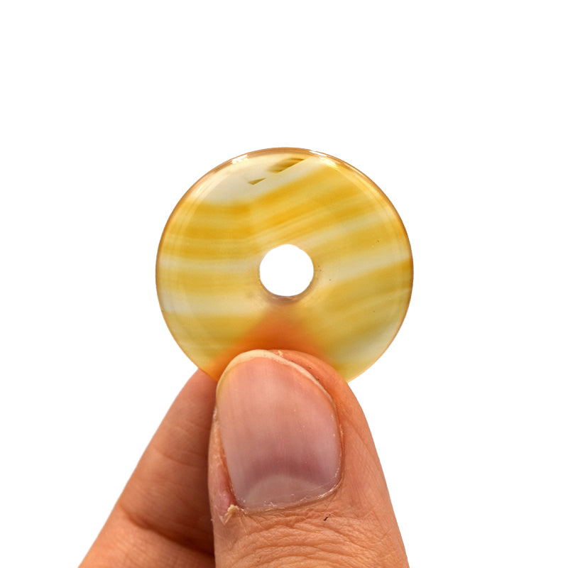 Ciondolo tondo con foro in Agata