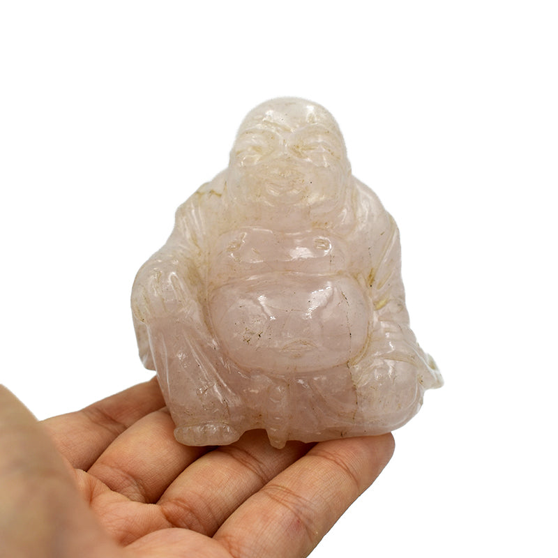 Buddha in Quarzo Rosa