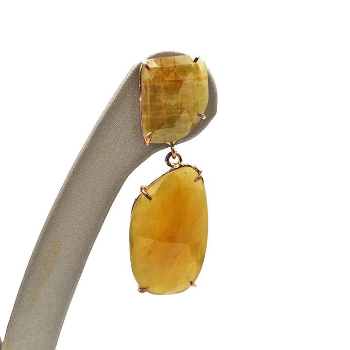 Orecchini in Zaffiro Giallo in argento 925