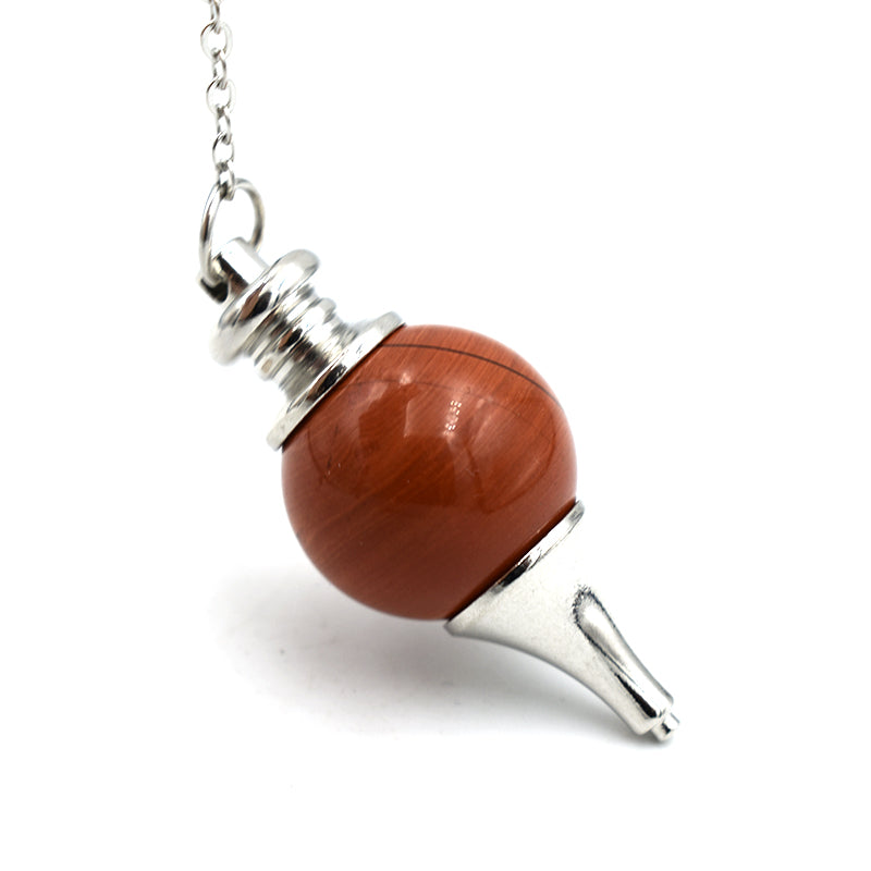 Pendolino tondo in Diaspro Rosso