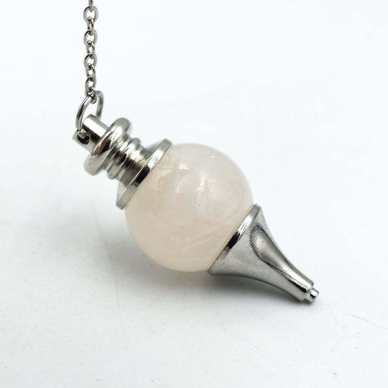 Pendolino tondo in Quarzo Rosa