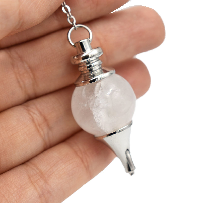 Pendolino tondo in Quarzo Ialino