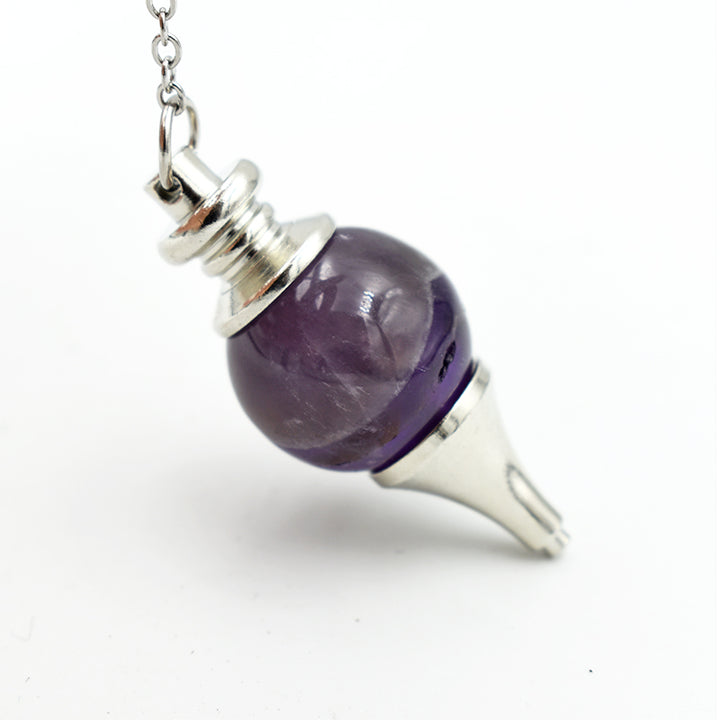 Pendolino tondo in Quarzo Ametista