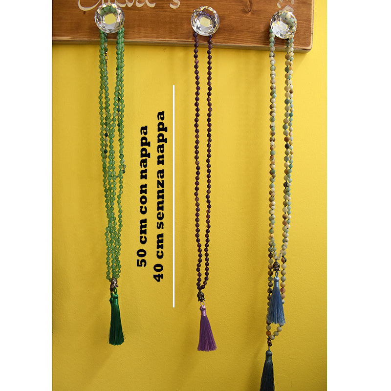Mala tibetano in Quarzo Ametista