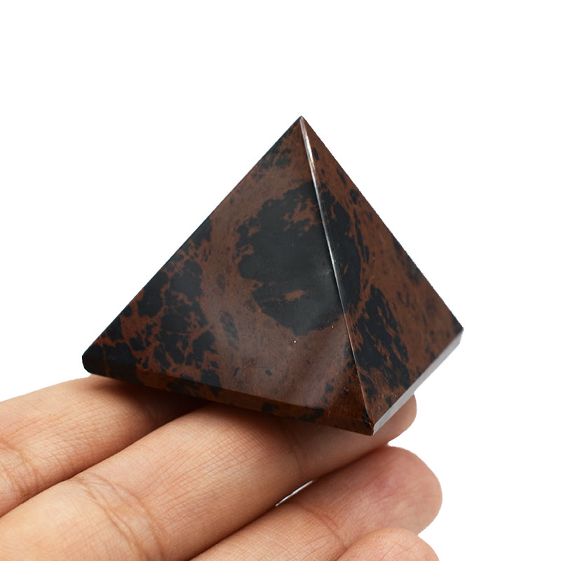 Piramide in Ossidiana Mogano