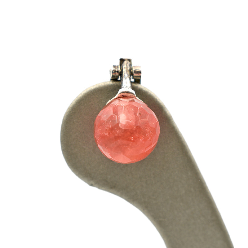 Orecchini in Quarzo Fragola a clip