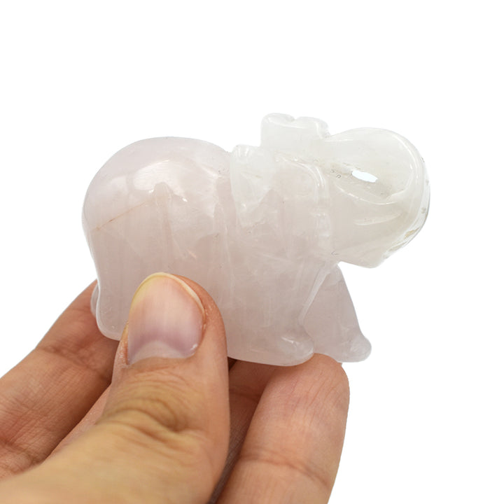 Elefantino in Quarzo Rosa