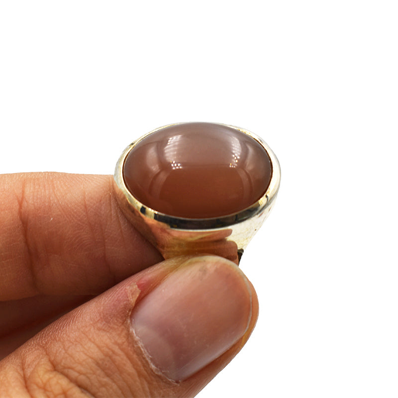 Anello in argento 925 con Adularia