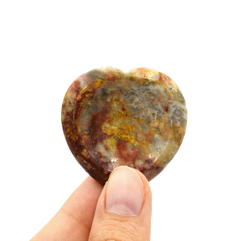 Cuore con incavo in Agata Pazza