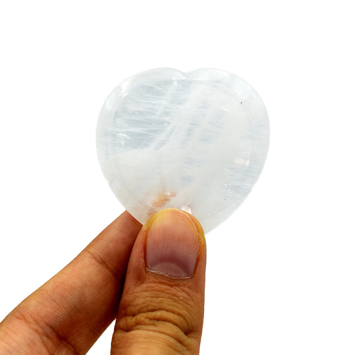 Cuore con incavo in Quarzo Ialino