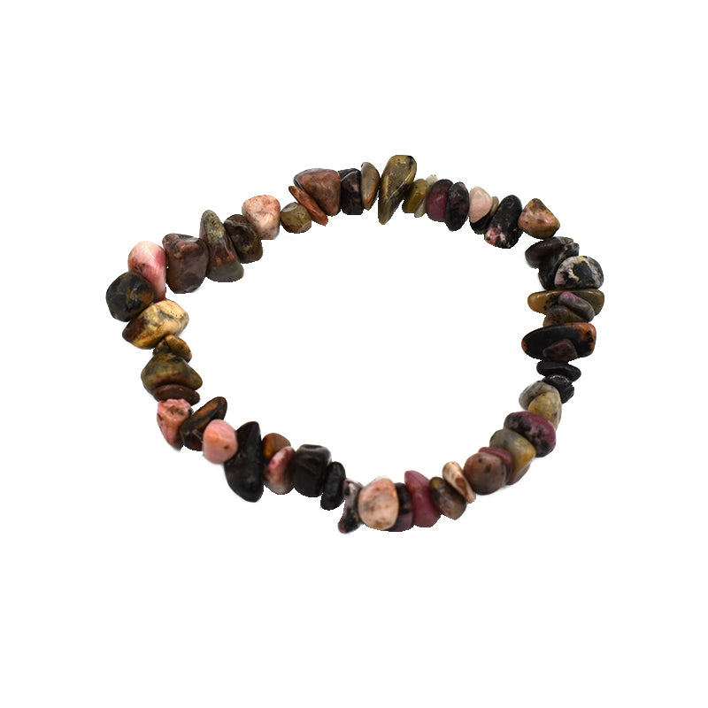 Bracciale in chips di Rodonite