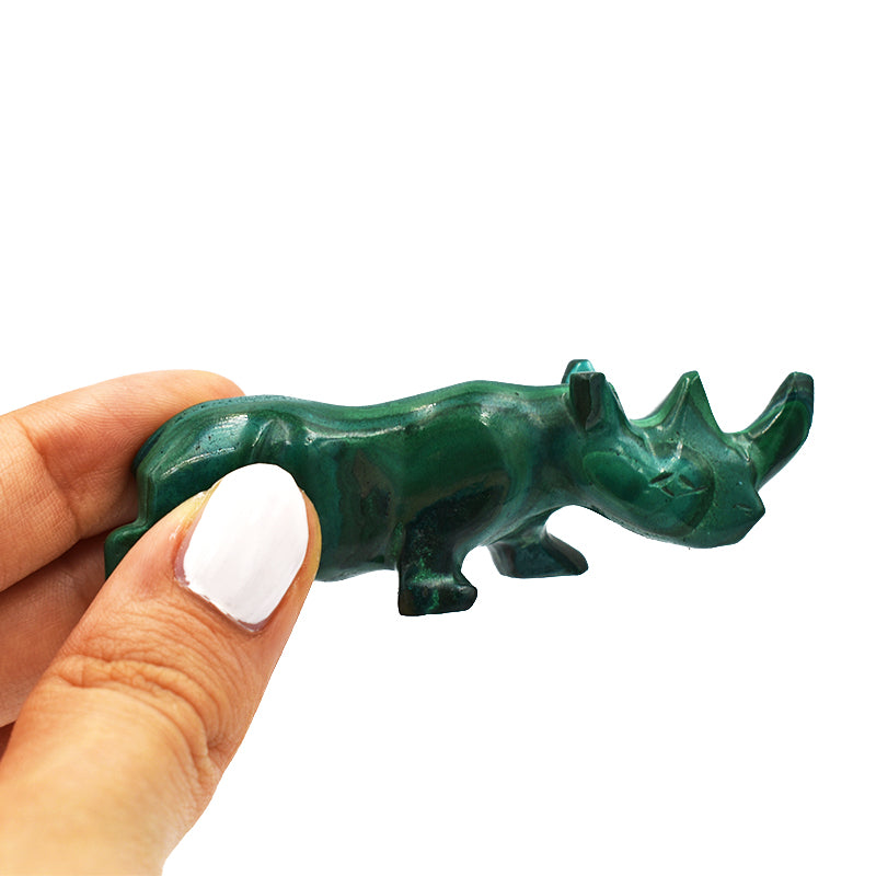 Rinoceronte in Malachite