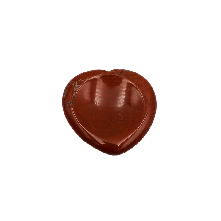 Cuore con incavo in Diaspro Rosso