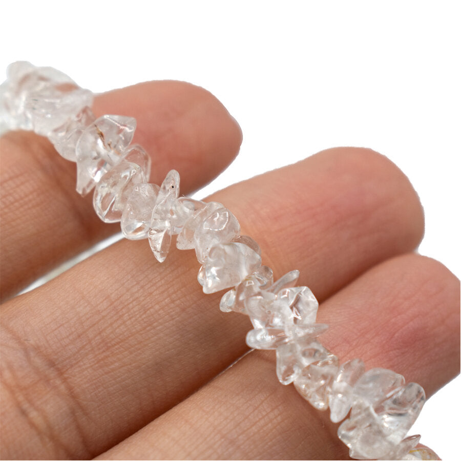 Braccialetto in chips di Quarzo Ialino