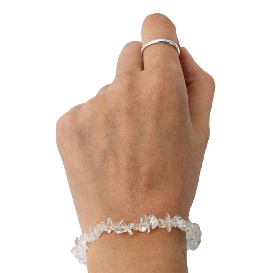 Braccialetto in chips di Quarzo Ialino