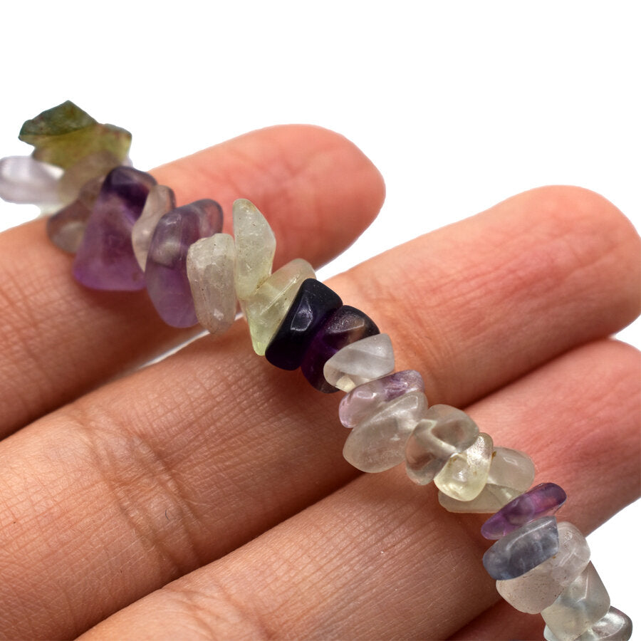 Bracciale in chips di Fluorite