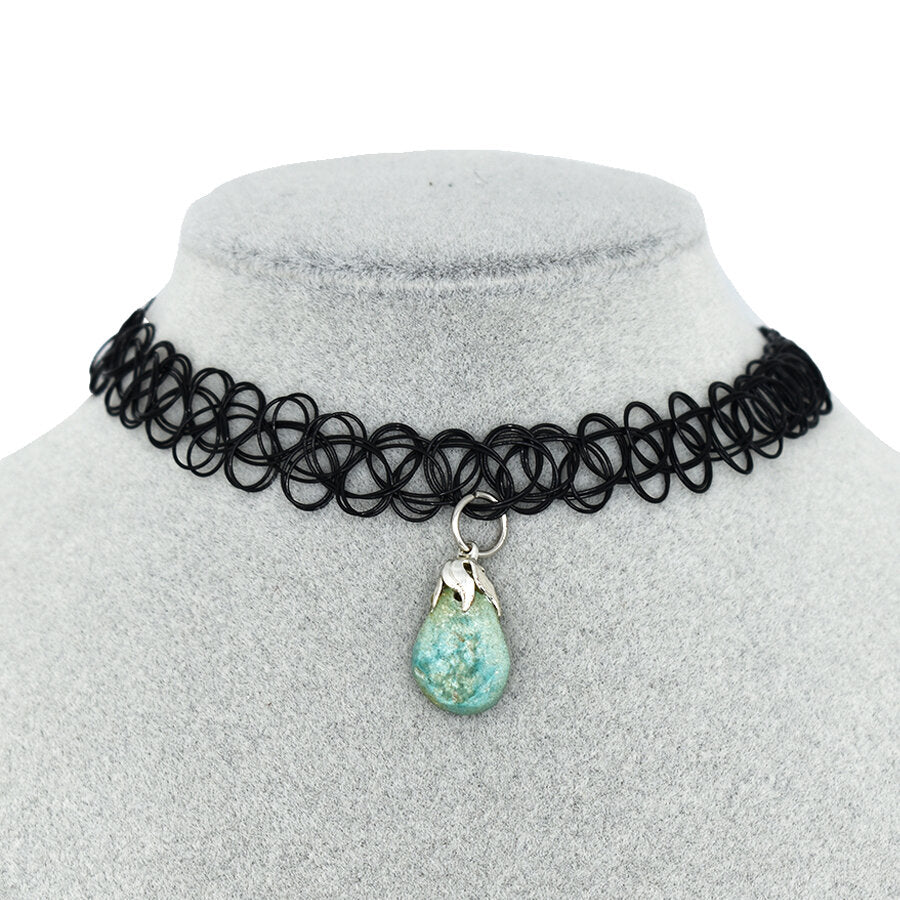 Choker con ciondolo in Turchese americano
