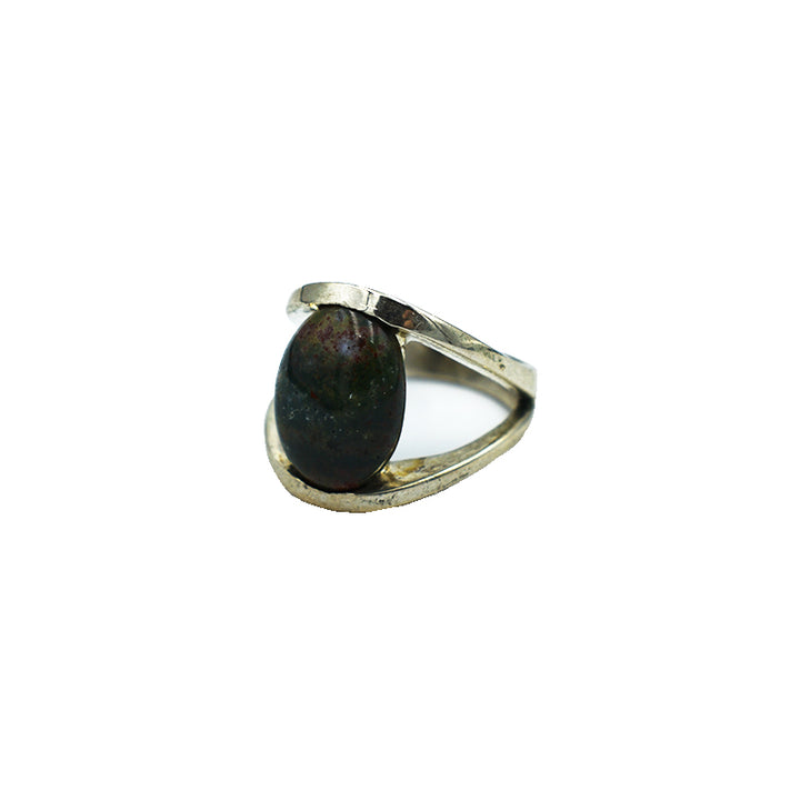 Anello in argento 925 in Eliotropio a fusione cera persa