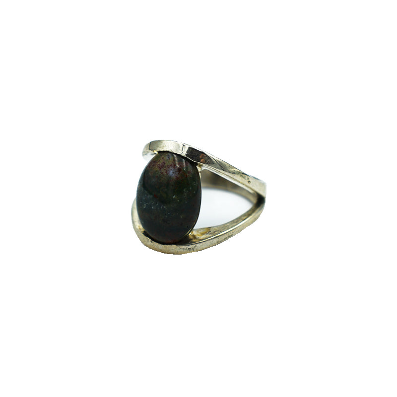 Anello in argento 925 in Eliotropio a fusione cera persa