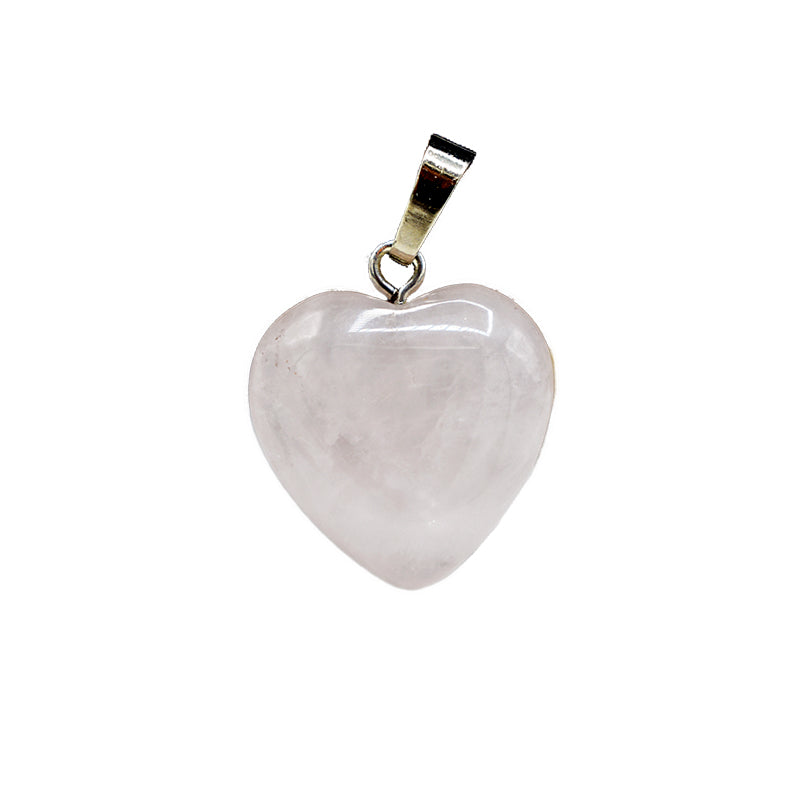 Ciondolo cuore in Quarzo Rosa
