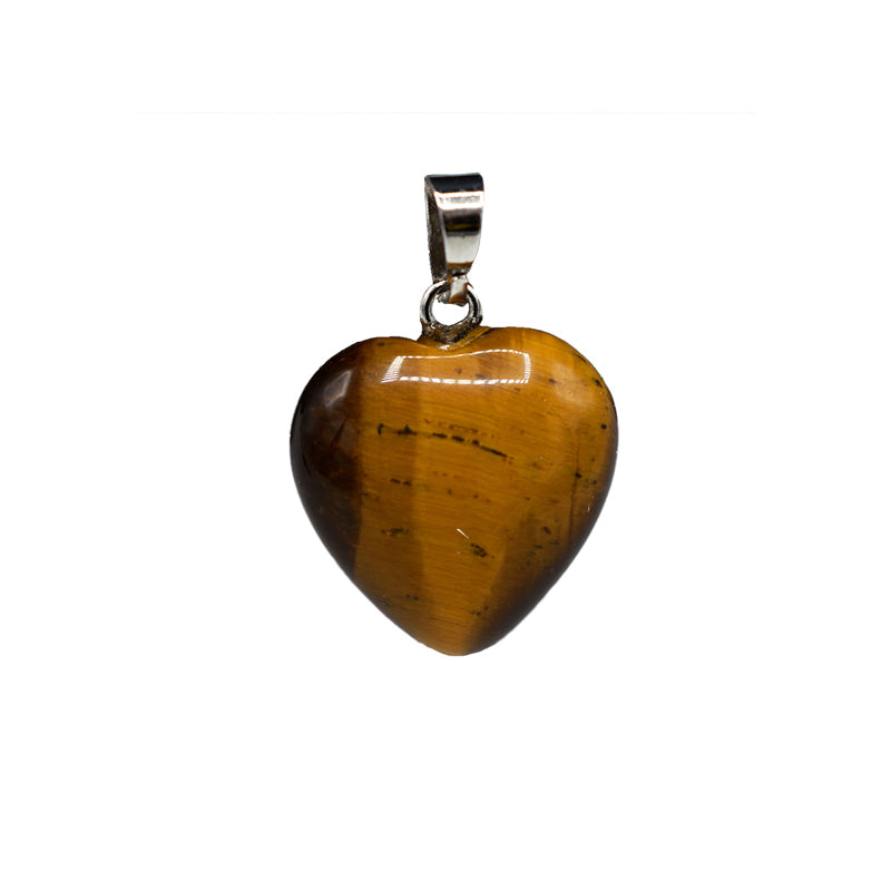 Ciondolo cuore in Occhio di Tigre