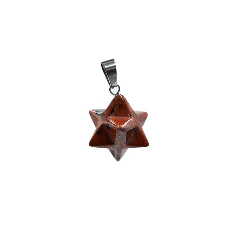 Ciondolo Merkaba in Diaspro Rosso